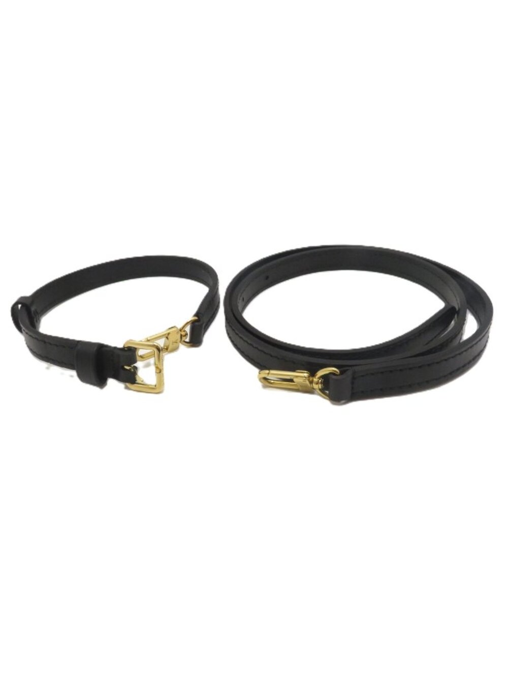 Louis Vuitton Shoulder Strap Smooth Leather Black
